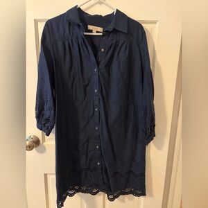 LOFT Dark Blue Petite Dress